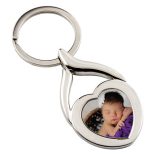 Fém kulcstartó szív alakú Egyedi fényképpel